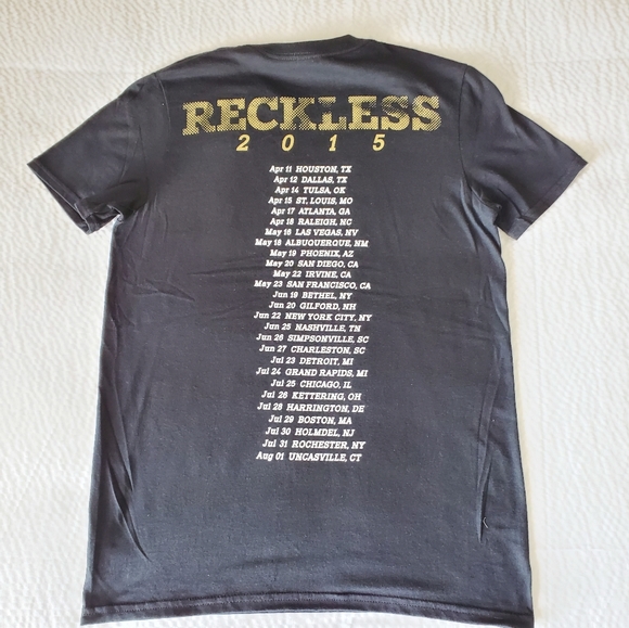 Bryan Adams Reckless Tour 2015 Black T Shirt - Picture 2 of 2